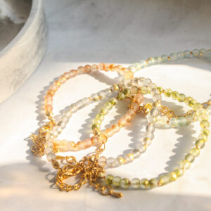 Golden Glow Beaded Bracelet
